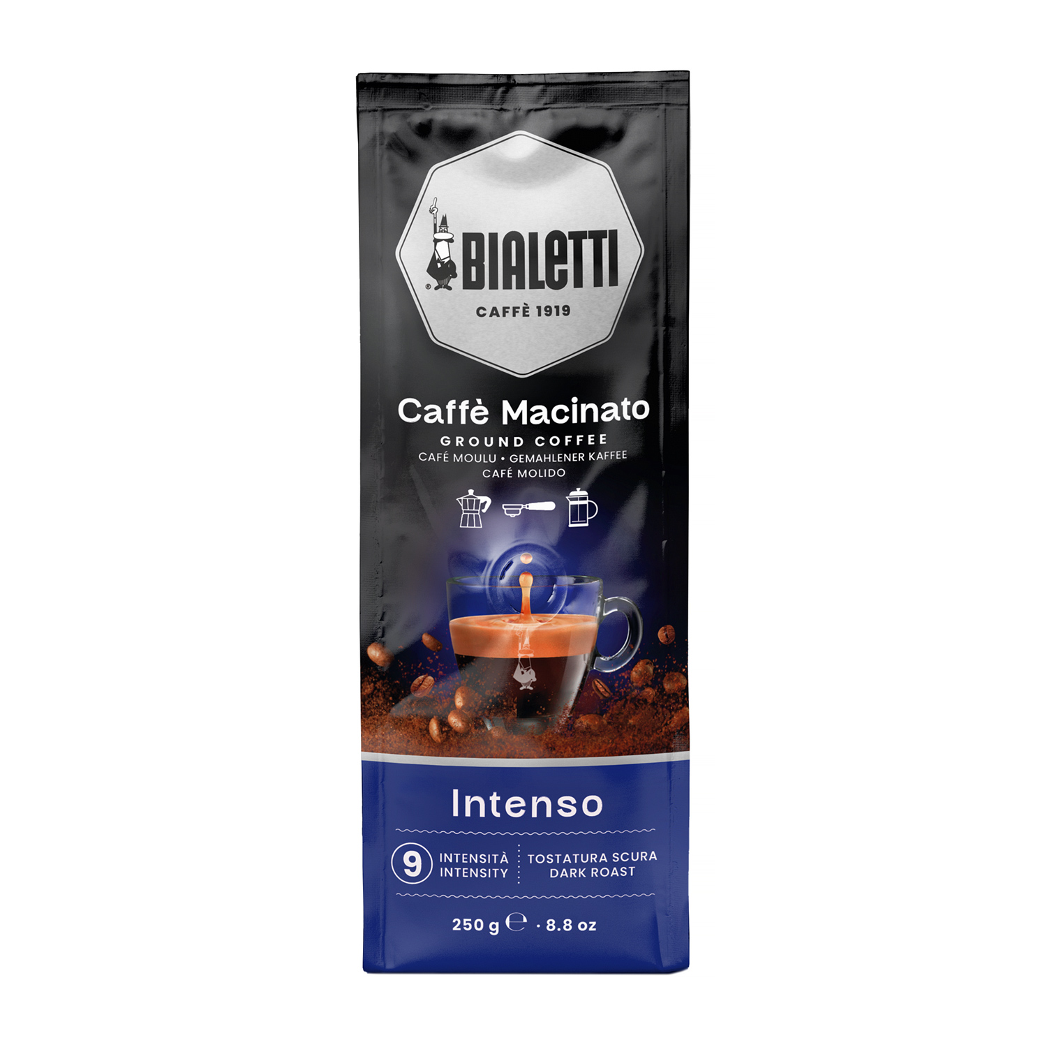 Bialetti Caffe Macinato Intenso Espresso  250 qr  