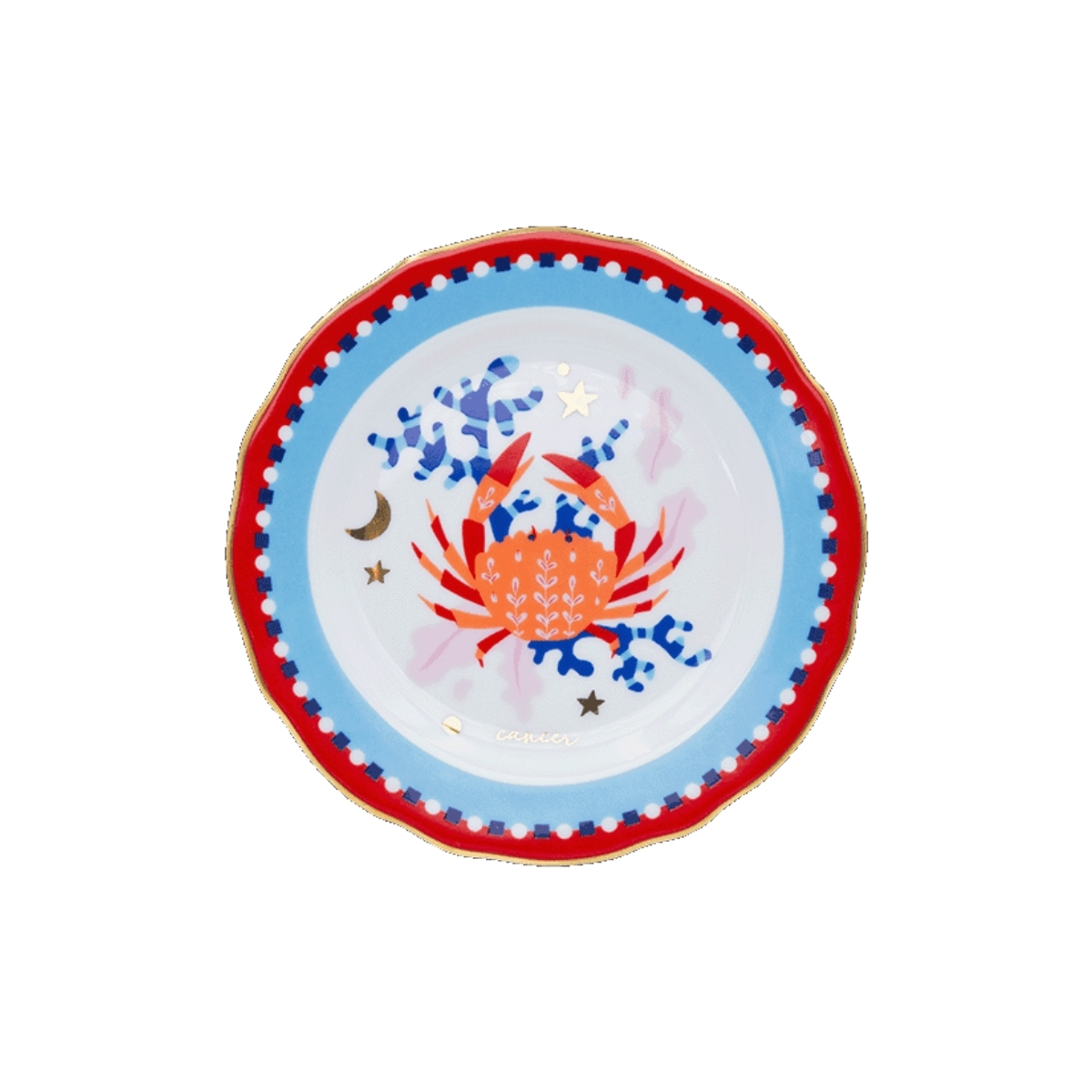 Baci Milano Zodiac Vibe Desert Boşqabı Xərçəng Bürcü 16 cm