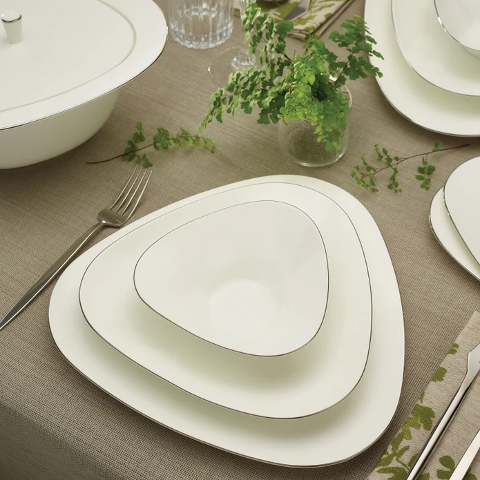 Karaca Fine Pearl Extra Trio 62 Parça 12 Nəfərlik İnci Yemək Dəsti Platin